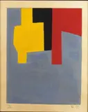 Composition 1959 by Jean Leppien, Gouache sur papier, sold Dec 2010