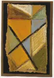 Sans titre, Composition by Jo Delahaut, 1986, Pastel gras sur morceau de carton, sold Dec 2010