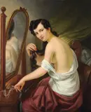 Femme à la toilette by Charles Picqué, 1827, Toile, sold Nov 2010