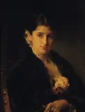 Portrait de femme au gant by Jean-François Portaels, Panneau signé en bas à gauche et daté janvier, sold Nov 2010
