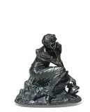 Femme à la cruche by Pierre Alexandre Schoenewerk, Bronze à patine brun noir nuancé, sold Nov 2010