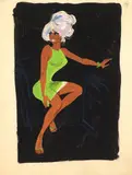 V-Magazine by Georges Pichard, Mine de plomb et gouache sur papier pour un projet de couverture, sold Feb 2022