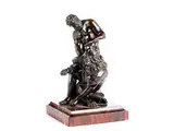 Untitled by Bronzefigurengruppe nach der Antike „Herkules mit dem Nemeischen Löwen“, bronze, sold Dec 2018