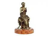 Sitzende Dame by Mathurin Moreau, 1822 – 1912, bronze, offered Sep 2019