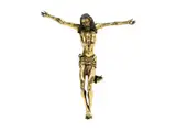 Untitled by Seltener kleiner gotischer Corpus Christi, bronze, sold Mar 2025
