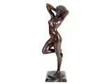 Stehender Weiblicher akt by Augusto Bargelli, bronze, sold Mar 2026