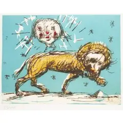 Metapher by Markus Lüpertz, 1997, color etching, sold Dec 2024