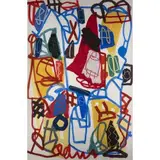 Im kiez by Jan Voss, 2003, gouache, sold Dec 2024