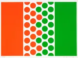 Abstract - Orange and Green by B. C. Binning, silkscreen, sold Jan 2017