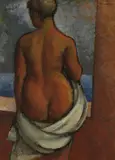 The Window by B. C. Binning, 1939, oil on board, sold Jan 2017