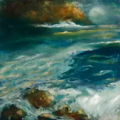 (Pouch Cove) Coast VII by Barbara Milne, oil on board, sold Jan 2017