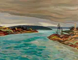 Bear River by A. Y. Jackson, 1951, oil on canvas, sold Nov 2016