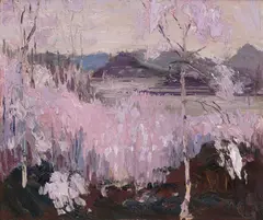 Sleet Storm by Tom Thomson, 1916, oil on canvas on board, sold Nov 2016