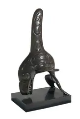 Killer Whale by Bill Reid, 1984, bronze sculpture with brown patina, sold Nov 2016