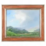 Storm Over Agello Valley by Robert Maione, Oil on canvas, sold Jul 2021