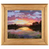 North Carolina Sunset by Thomas DeDecker, Oil on canvas, sold Jul 2021