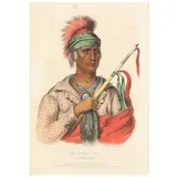 Ne-O-Mon-Ne, An Ioway Chief by McKenney & Hall, Hand-colored lithograph, sold Jul 2021