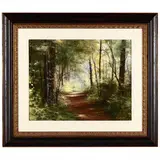Forest Path by Fortunato Ornaghi, Oil on canvas, sold Jul 2021