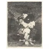 Tan bárbara la seguridad como el delito ('The Little Prisoner') by Francisco Goya, Etching on laid paper, sold Jul 2021