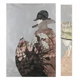 Two Woodblock Portraits by Stephen White, Each a woodblock print in colors on metallic ground, sold Jun 2021