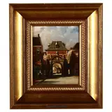 Grenadierspoort Binnenhof, The Hague by Petrus Gerardus Vertin, Oil on mahogany panel, sold Jun 2021