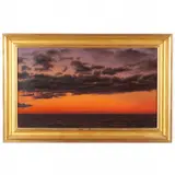 Ocean Sunset by John Beerman, Oil on linen, sold Jun 2021