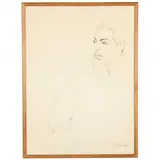 Portrait of Robert Christian by Don Bachardy, Pencil on paper, sold Jun 2021