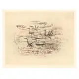 La Mare Aux Canards by Zao Wou-ki, Etching printed in black and beige, sold Jun 2021