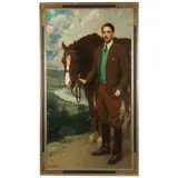 Portrait of Jo Mora, Jr. by Francis Luis Mora, Oil on canvas, sold Jun 2021