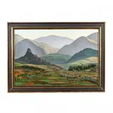 Abbey of Santa Scolastico by Edward Bruce, Oil on canvas, sold Jun 2021