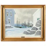 Winter, Lowell's Cove, Maine by Bruce Elliot Roberts, Oil on canvas, sold Jun 2021