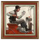 Rural Free Delivery, U.S. Mail by Charles James Ryan, Oil on canvas, sold Jun 2021