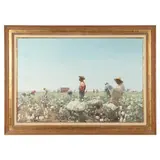 Picking Cotton in Texas by Arthur Weaver, Oil on canvas, sold Jun 2021