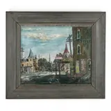 Allentown Street Scene by Walter Emerson Baum, Oil on Masonite, sold Jun 2021