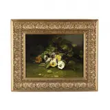 Still Life with Pansies by Edward Chalmers Leavitt, Oil on canvas, sold Jun 2021