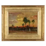 Carolina Sunset by Elliott Daingerfield, Oil on canvas, sold Jun 2021