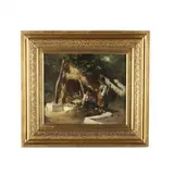 Two Young Gypsies by Otto Brandt, Oil on canvas, sold Jun 2021