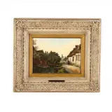 Village Canal by Euguène Isabey, Oil on canvas (lined), sold Jun 2021