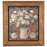 Still Life with Carnations and Peaches by David Loeb, Oil on canvas, sold May 2021