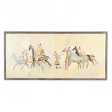 Roundup of Horses by Micheline Shoaff, Mixed media on canvas, sold May 2021