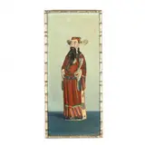 A Chinese Ceramic Figure with Ruyi Scepter by Francis Dixon, Oil on canvas, sold May 2021