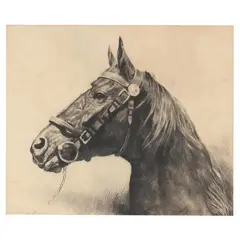 Grand Old Man O'War by Reinhold H. Palenske, Etching and drypoint on thin tissue, sold May 2021