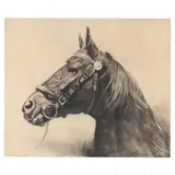 Grand Old Man O'War by Reinhold H. Palenske, Etching and drypoint on thin tissue, sold May 2021
