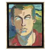 Self-Portrait by Joe Rowand, Oil on canvas, sold May 2021