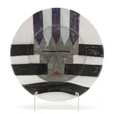 Le Roi by Norman Schulman, Contemporary studio pottery charger, sold May 2021