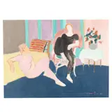 Dancers Resting by Warren Brandt, Oil on linen, sold May 2021