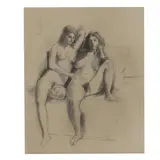 The Sisters, II by Warren Brandt, Graphite on paper, sold May 2021