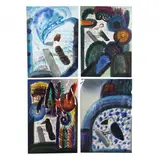 Four Original Works by Gregory Litinsky, Each watercolor on Arches paper, sold May 2021