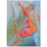 Drawing #P1424 by Herb Jackson, Oil crayon on paper, sold May 2021