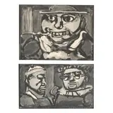 Two Wood Engravings by Georges Rouault, Each a wood engraving on paper, sold May 2021